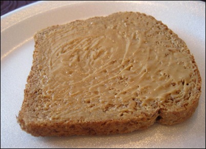 toast with peanut butter toast with peanut butter