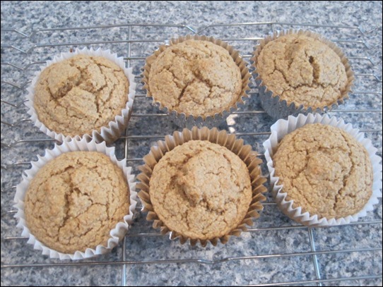 Peanut Butter Oat Bran Muffins on cooling rack Peanut Butter Oat Bran Muffins on cooling rack