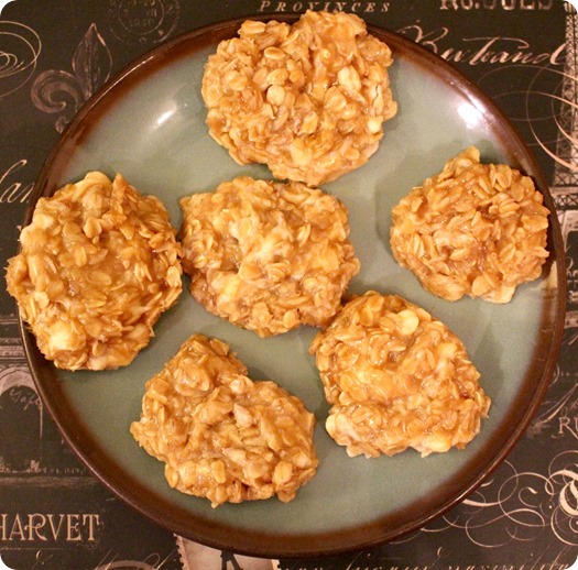 No Bake White Chocolate Peanut Butter Cookies