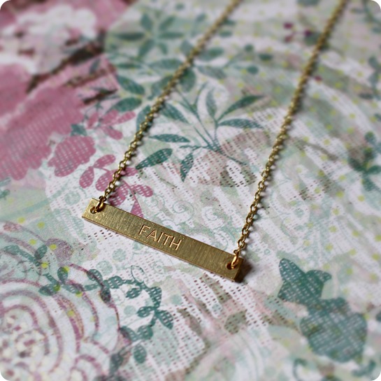 Speakable Engraved FAITH Necklace