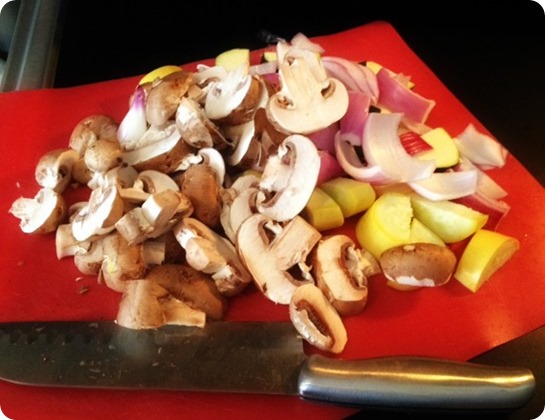 roasted veggie prep