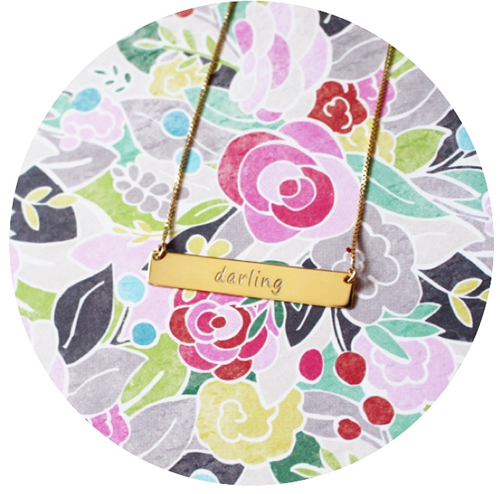 DARLING engraved necklace || www.speakable.co DARLING engraved necklace || www.speakable.co