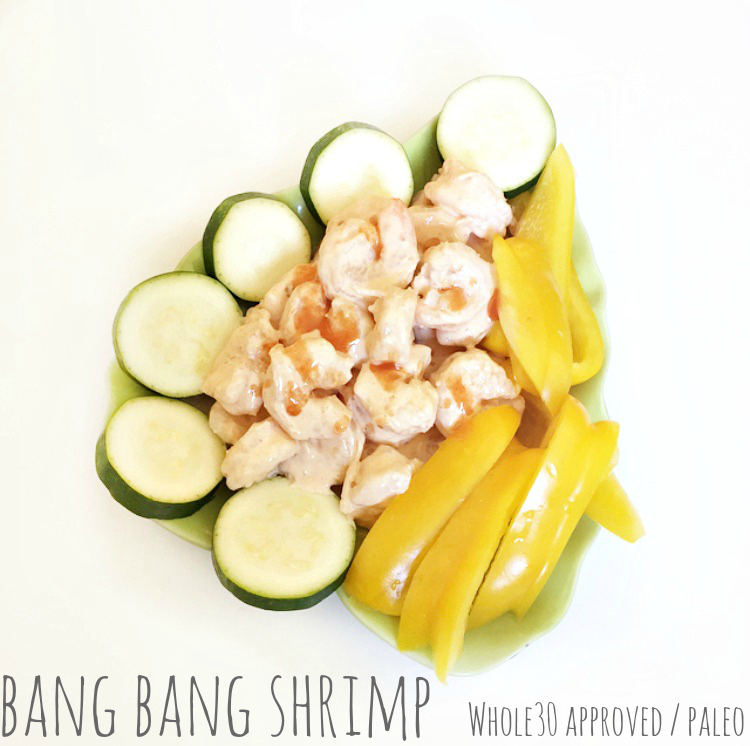 Whole30 approved Bang Bang Shrimp