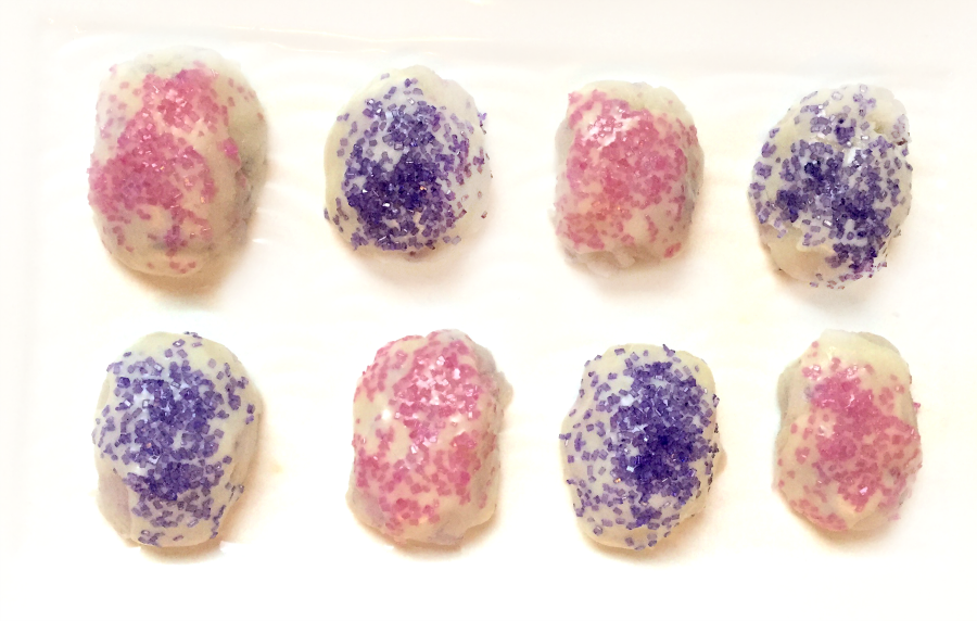 White Chocolate Covered Cake Batter Truffle (Easter Eggs!)